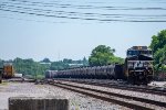 NS 4457 brings up the rear of 143 as it enters Danville Yard 